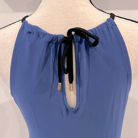 White House Black Market Color-Block Asymmetrical High-Low Shift Dress - Picture 5 of 8